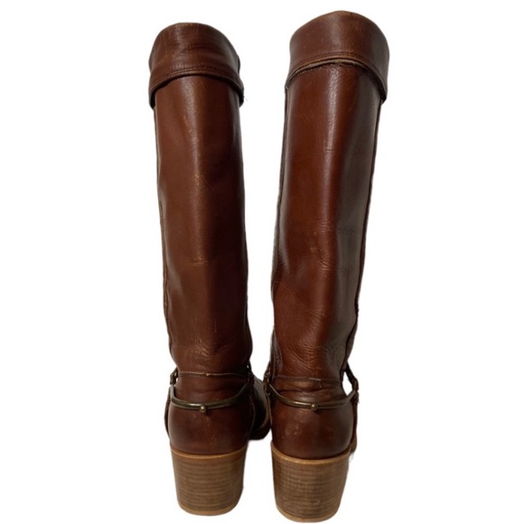 Equestrian Riding boots with spurs brown genuine leather size 10 - Picture 7 of 13